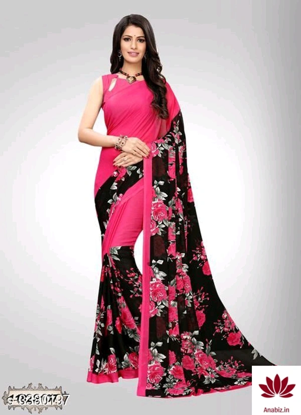 Woman Print Saree