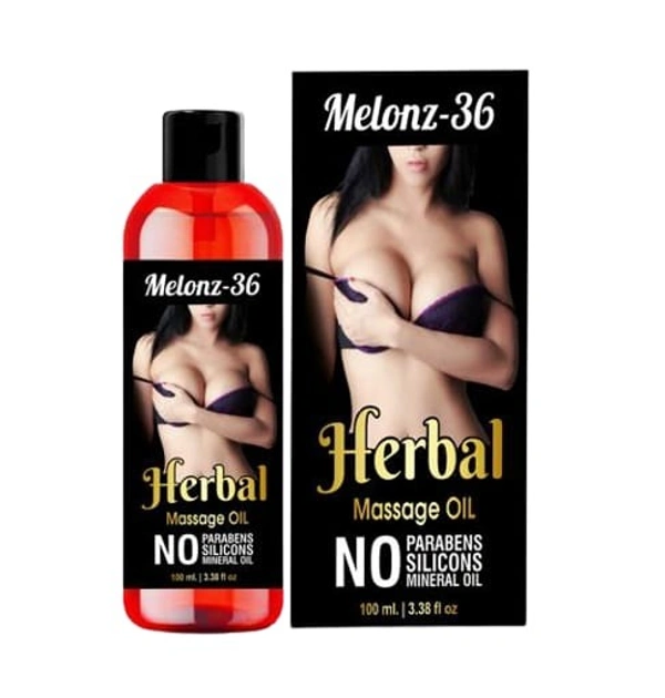 Melonz Breast enlargment oil (Herbal Massage oil) - 100ml, Black