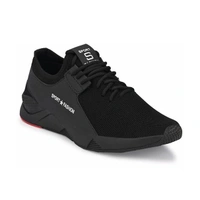 Black Solid Running Shoes For Men - Black, 5
