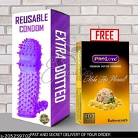 Mens EXTRA PLEASURE CONDOM WITH PROLOVE CHOCOLATE 10 PIECE PACK