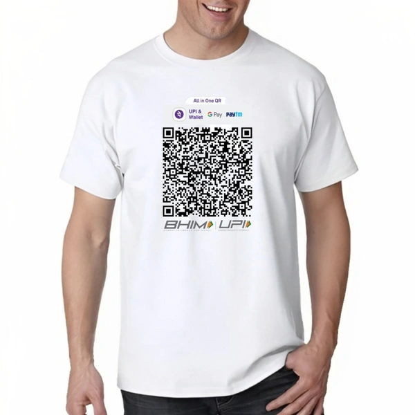 QR code printed Tshirt For Mens/woman/staff - S
