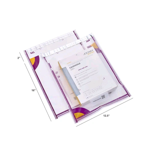 Meesho 12.5*16 Inch Transparent Meesho Bag Without POD 100 Pices | 12.5 x 16 Inch | Premium Packing Bag for Clothes - 100 Pices, Red