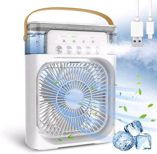 Portable Air Conditioner Mini AC | Quiet USB Desk Air Cooler Fan with Ice | 3-Speed Timer | 360° Adjustable | For Home, Office, Car (Multi-Color)