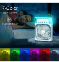 Portable Air Conditioner Mini AC | Quiet USB Desk Air Cooler Fan with Ice | 3-Speed Timer | 360° Adjustable | For Home, Office, Car (Multi-Color)