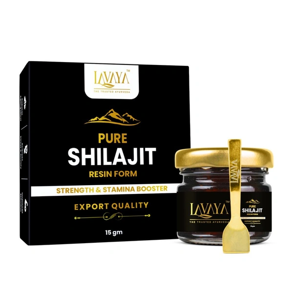 Lavaya 100% Pure Himalayan Shilajit Resin | 15 gm | 85+ Trace Minerals | Boost Energy & Stamina 15gm