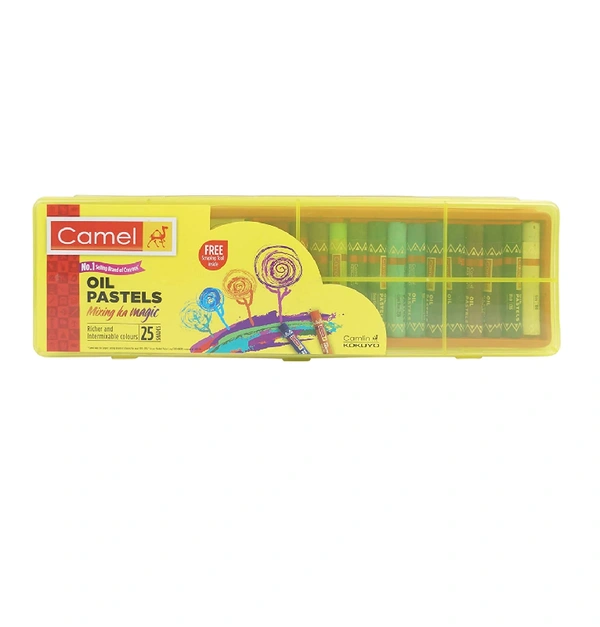 CAMEL OIL PASTELS 25 COLOUR SHEDS