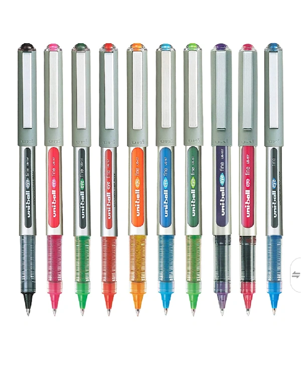 UNI-BALL EYE UB157 ROLLER PEN ASSORTED COLOR PACK 10 PCS