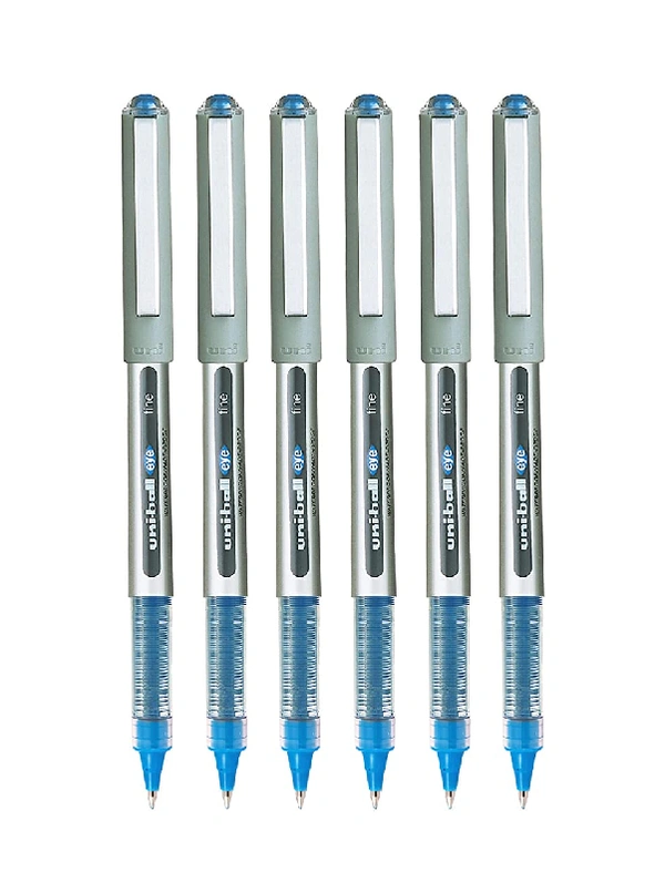 UNI-BALL EYE UB157 FINE ROLLER PEN ASSORTED  - 6, 6 PCS