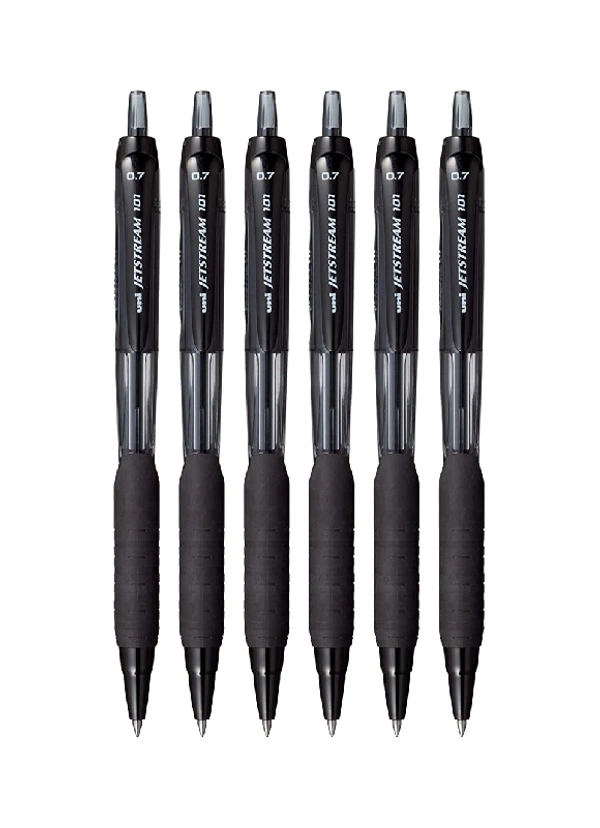 UNI-BALL JETSTREAM 101 0.7 BLACK - 6, 6 PCS