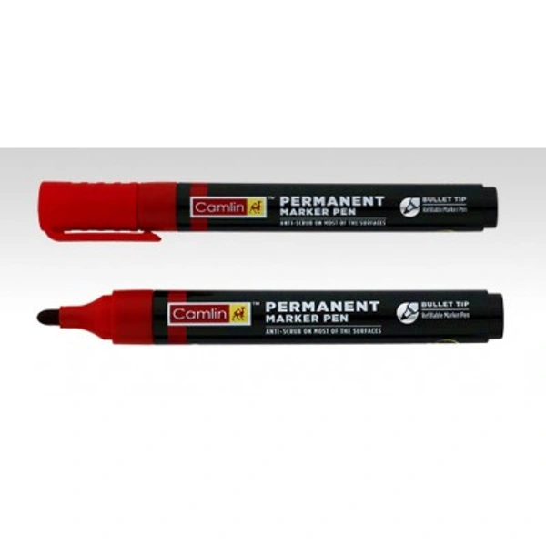 CAMLIN PERMANENT MARKER PEN RED BOLD