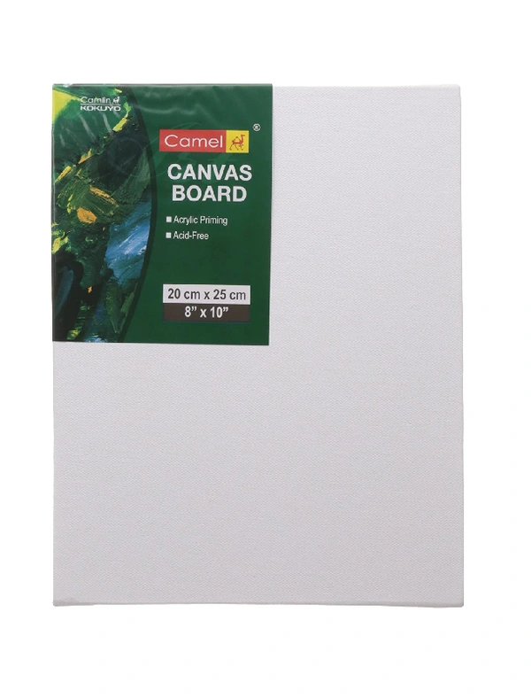 CAMEL CANVAS BOARD 8 X 10 ( 20CM X 25CM ) WHITE