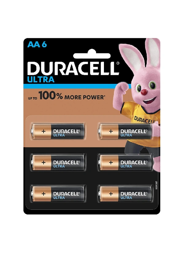 DURACELL AA ULTRA ALKALINE BATTERIES - 6PCS, 39 PER PCS
