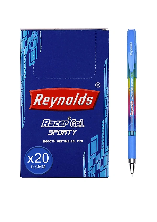 REYNOLDS RACER GEL PEN SPORTY  BLUE