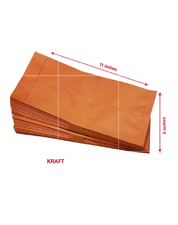 ENVELOPE 11INCH X 5INCH BROWN - 5, 10PCS