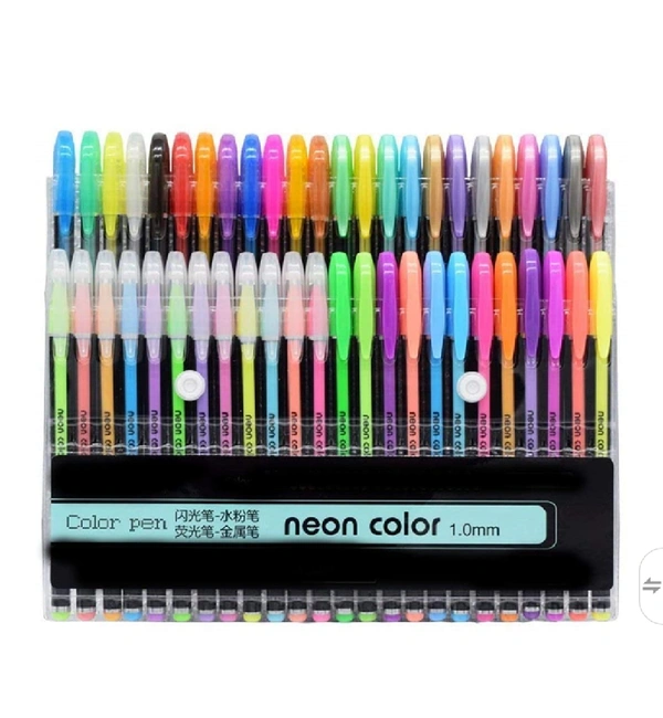 NEON COLOUR GEL PEN 48 COLOUR