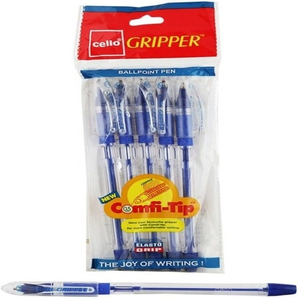 CELLO GRIPPER BALL PEN BLUE - 10 PCS