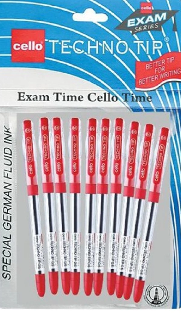 CELLO TECHNO TIP BALL PEN RED - PER PCS