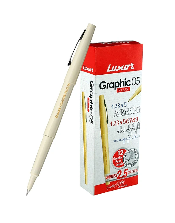 LUXAR GRAPHIC 05 PEN BLUE - 10 PCS