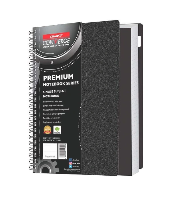 LUXAR 1 SUBJECT SINGLE RULED NOTEBOOK B5 , 70 GSM , 160 PAGES