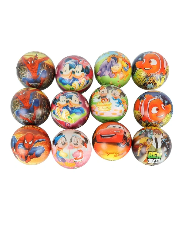CARTOON BALL SOFT MEDIUM SIZE - 12 PCS