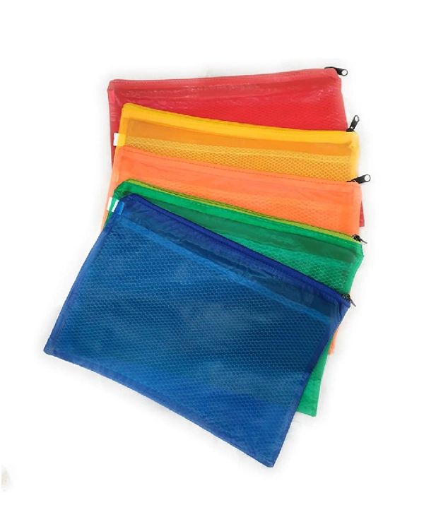ZIP POUCH A5 SIZE  - 10 PCS