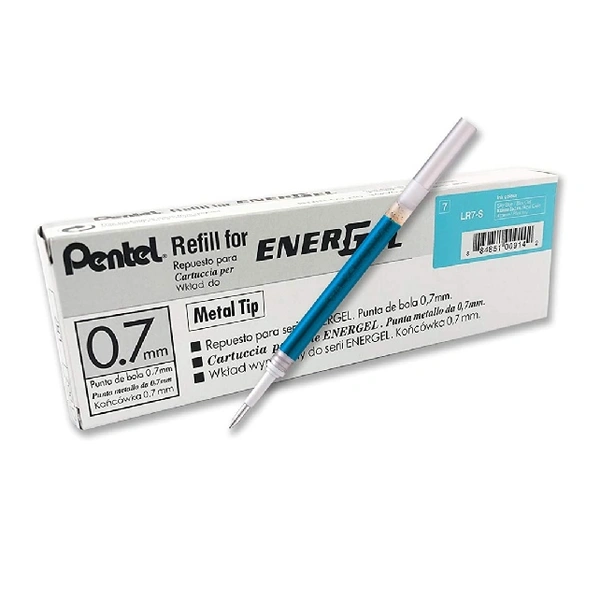 PANTEL ENER GEL PEN REFILE - 10 PCS, SKY BLUE