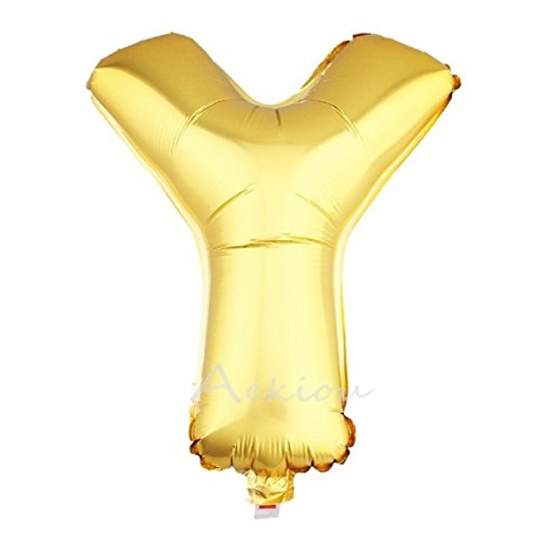 FOIL BALLOONS GOLD 16 INCH SINGLE WORD W - 1, Y