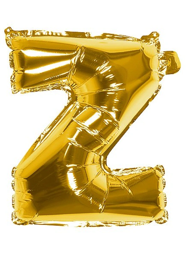 FOIL BALLOONS GOLD 16 INCH SINGLE WORD W - 1, Z