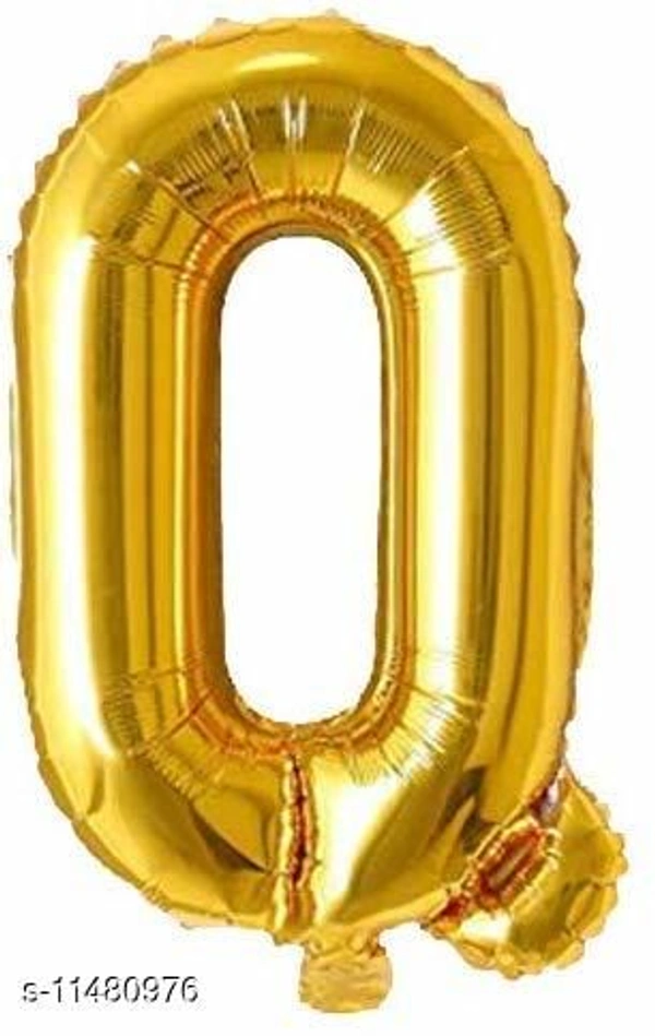 FOIL BALLOONS GOLD 16 INCH SINGLE WORD W - 1, Q