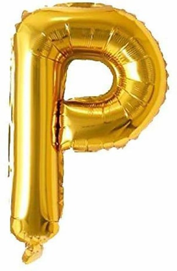 FOIL BALLOONS GOLD 16 INCH SINGLE WORD W - 1, P