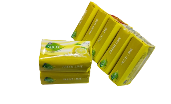RAJ NJOY BATH SOAP (FRESH LIME) 01 PACK OF 05 SOAP - *** LOW PRICE GUARANTEE ***