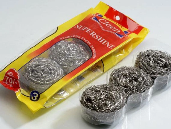 STAINLESS STEEL SCRUBER ( 4 pcs )
