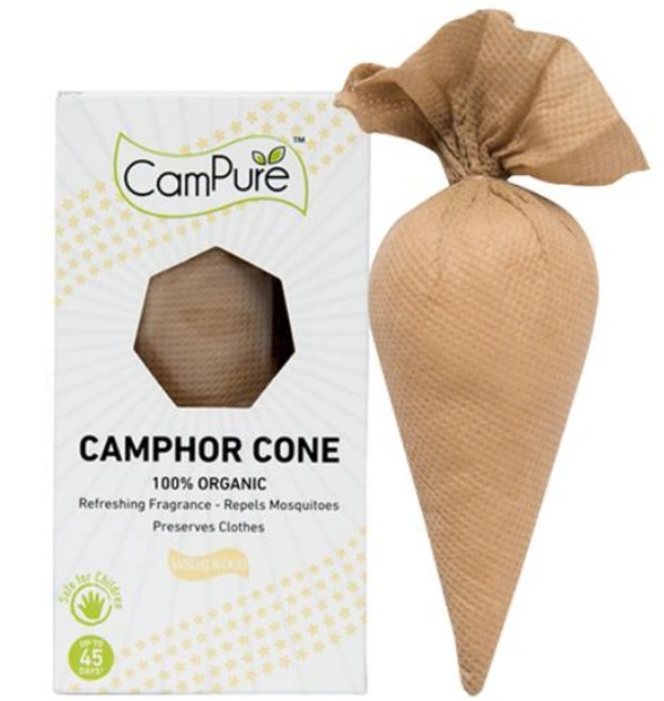 MANGALAM CAMPHOR CONE (60 GM) (FRAGRANCE- SANDAL) - *** LOW PRICE GUARANTEE ***