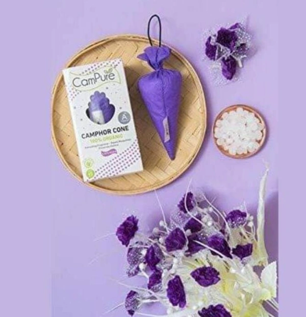 MANGALAM CAMPHOR CONE - 60 GM (FRAGRANCE-LAVENDER)) - *** LOW PRICE GUARANTEE ***