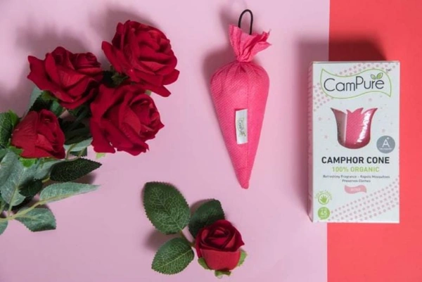 MANGALAM CAMPHOR CONE - 60 GM (FRAGRANCE- ROSE) - *** LOW PRICE GUARANTEE ***