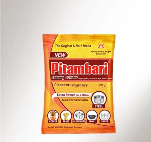 PITAMBARI -150  GM (FOR 6 METALS - STEEL, COPPER, BRASS,  ALUMINIUM, IRON, SILVER
