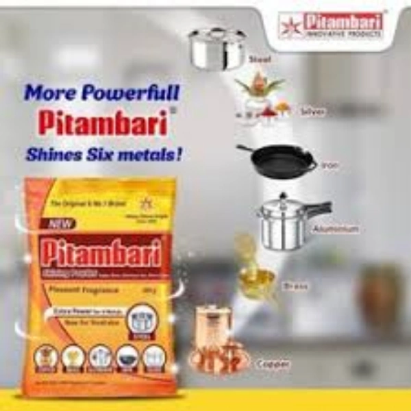 PITAMBARI -150  GM (FOR 6 METALS - STEEL, COPPER, BRASS,  ALUMINIUM, IRON, SILVER