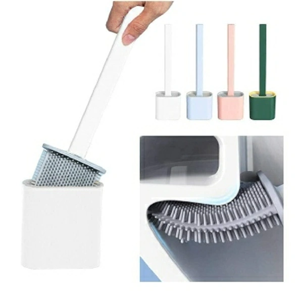 Silicone Toilet Brush With Holder Stand - No Replacement....