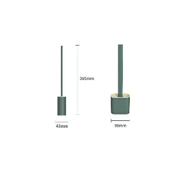 Silicone Toilet Brush With Holder Stand - No Replacement....