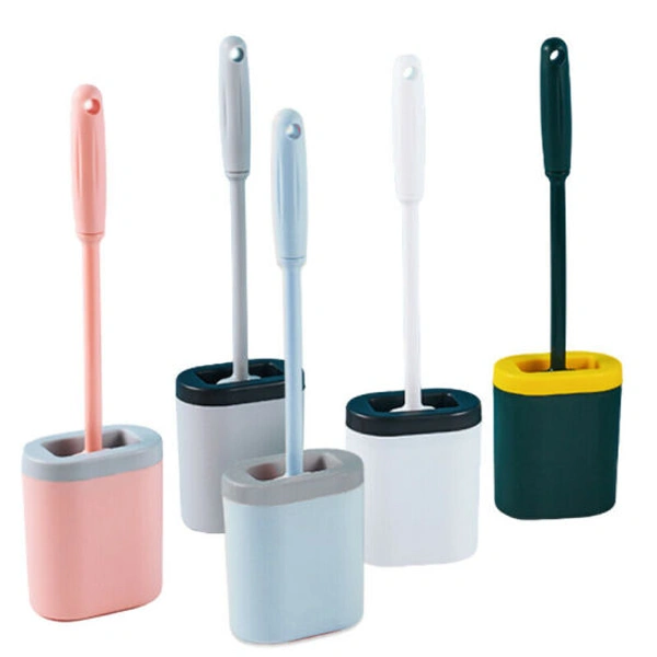 Silicone Toilet Brush With Holder Stand - No Replacement....