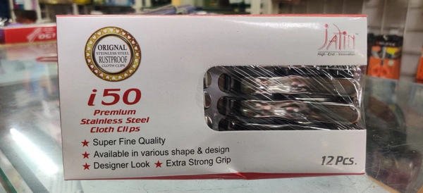Premium Stainless Steel Clips (12 Pcs)