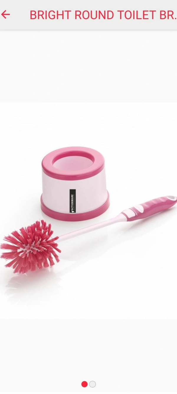 Round Pot Toilet Brush With Stand