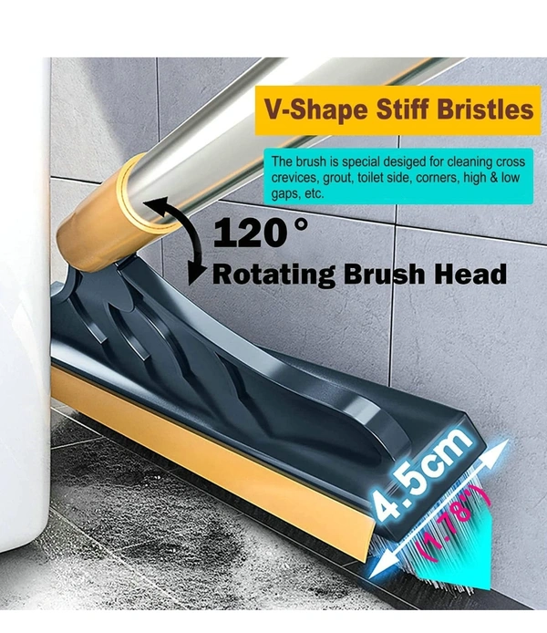 2 In 1 Bathroom Cleaning Brush N Wiper  - MADE IN CHINA NO REPLACEMENT....