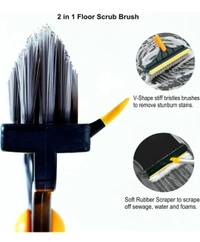 2 In 1 Bathroom Cleaning Brush N Wiper  - MADE IN CHINA NO REPLACEMENT....