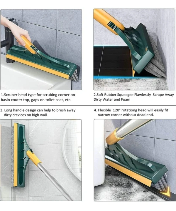 2 In 1 Bathroom Cleaning Brush N Wiper  - MADE IN CHINA NO REPLACEMENT....