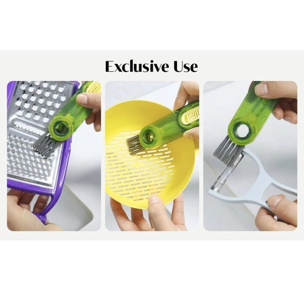 3 In 1 Gap, Lid, Bottle Cleaning Brush ( 1 Pcs )