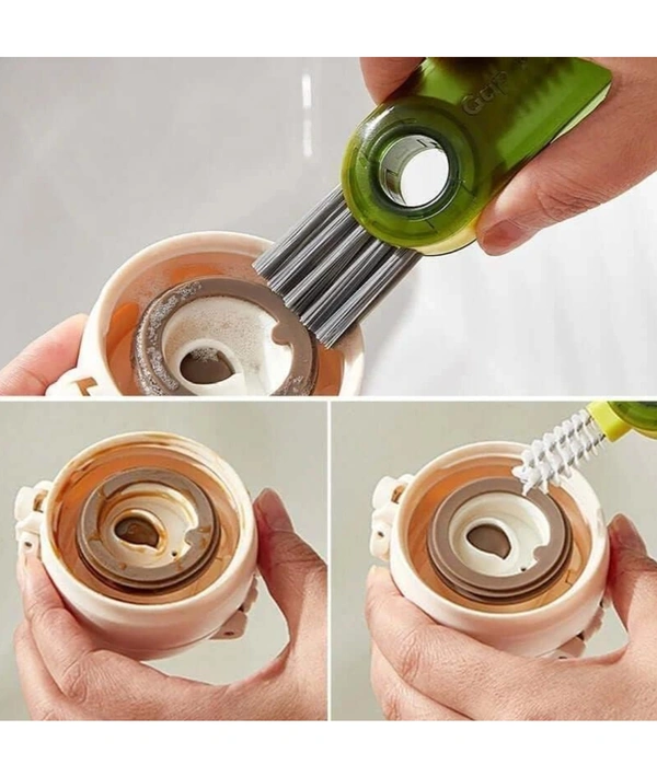 3 In 1 Gap, Lid, Bottle Cleaning Brush ( 1 Pcs )