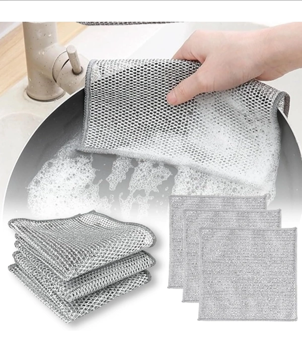 silver net scruber pad ( set of 10 pcs )