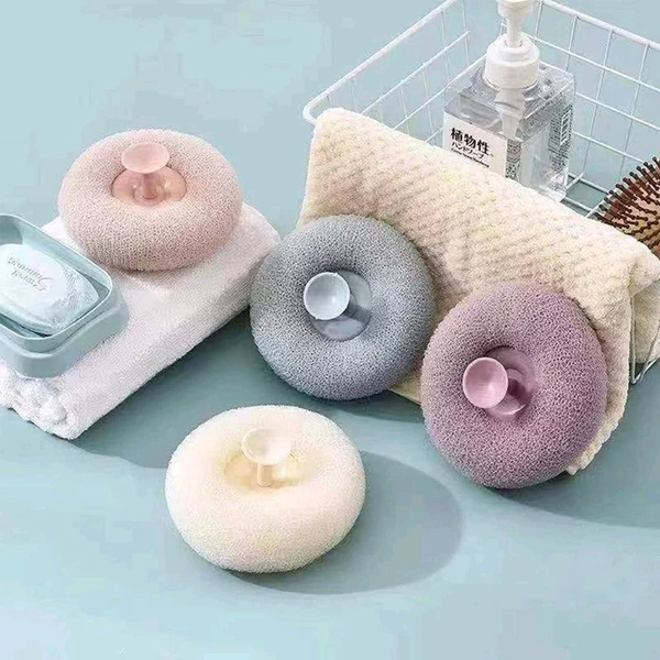 soft nylon body scrub with vaccum holder 