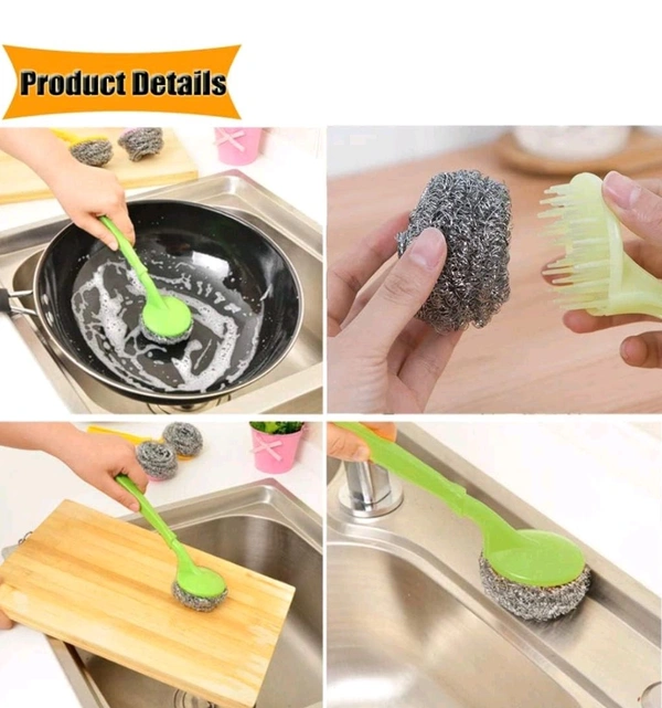 utensils cleaning brush  with extra scrubber 